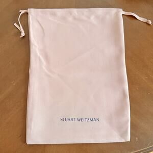 Stuart Weitzman Blush Pink Drawstring Travel Shoe Storage Dust Bag 10.25”x14.5”